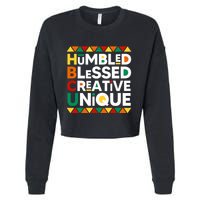 Hbcu Humbled Blessed Creative Unique Historical Black Cropped Pullover Crew