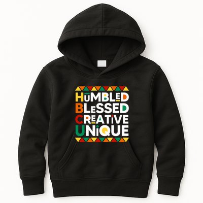 Hbcu Humbled Blessed Creative Unique Historical Black Kids Hoodie