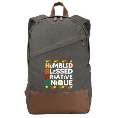 Hbcu Humbled Blessed Creative Unique Historical Black Cotton Canvas Backpack