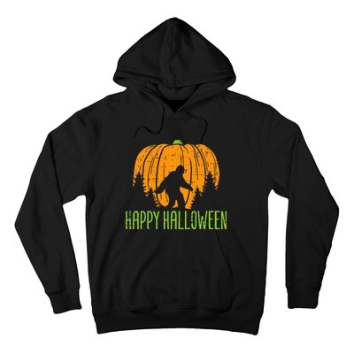 Happy Halloween Bigfoot Pumpkin Sasquatch Hoodie