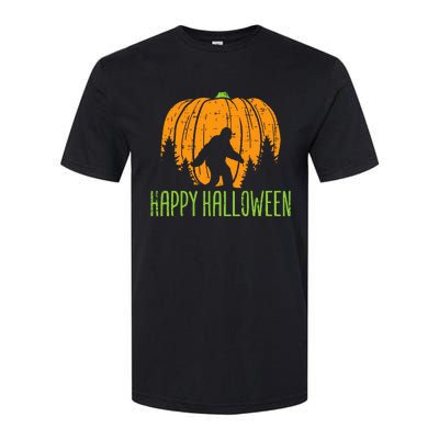 Happy Halloween Bigfoot Pumpkin Sasquatch Softstyle CVC T-Shirt