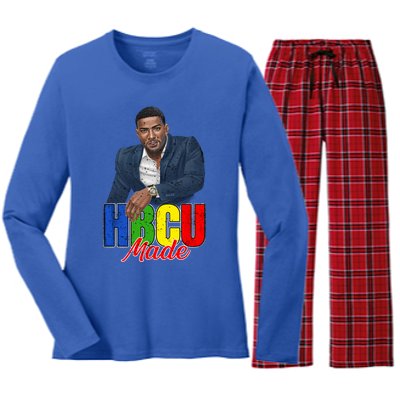 Hbcu Historically Black College University Student Grads Gift Women's Long Sleeve Flannel Pajama Set 