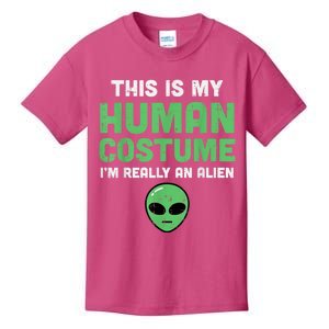 Halloween Human Costume Im Alien Funny Kids T-Shirt