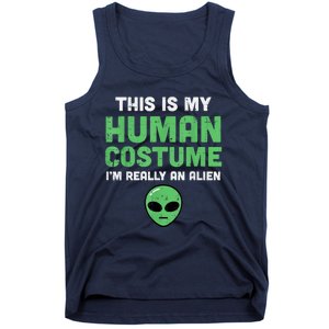 Halloween Human Costume Im Alien Funny Tank Top