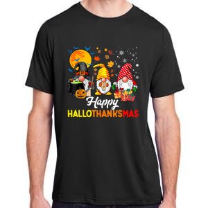 Happy Hallothanksmas Cute Gnomes Fall Halloween Adult ChromaSoft Performance T-Shirt