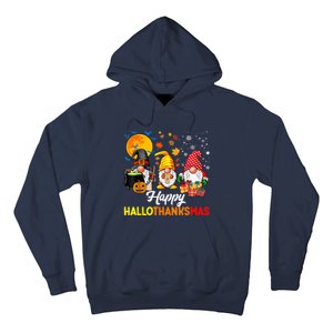 Happy Hallothanksmas Cute Gnomes Fall Halloween Hoodie