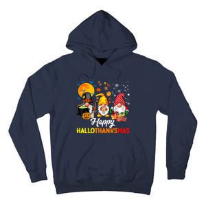 Happy Hallothanksmas Cute Gnomes Fall Halloween Tall Hoodie