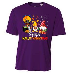 Happy Hallothanksmas Cute Gnomes Fall Halloween Cooling Performance Crew T-Shirt