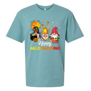 Happy Hallothanksmas Cute Gnomes Fall Halloween Sueded Cloud Jersey T-Shirt