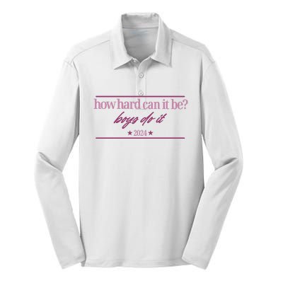 How Hard Can It Be Boy Do It Badge 2024 Silk Touch Performance Long Sleeve Polo