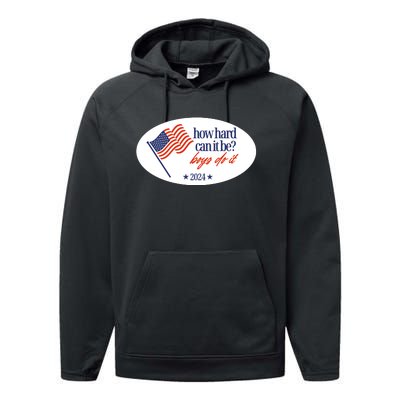 How Hard Can It Be Boy Do It Sticker Performance Fleece Hoodie