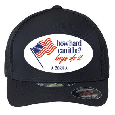 How Hard Can It Be Boy Do It Sticker Flexfit Unipanel Trucker Cap