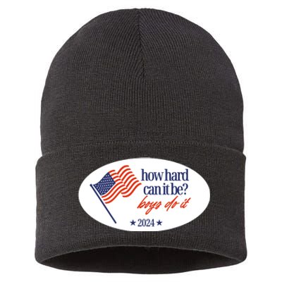 How Hard Can It Be Boy Do It Sticker Sustainable Knit Beanie