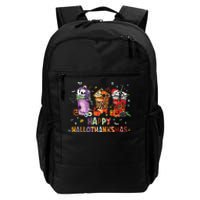 Happy Hallothanksmas Coffee Latte Halloween Thanksgiving Daily Commute Backpack