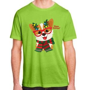 Happy Holidays Cute Corgi Dog Lover Adult ChromaSoft Performance T-Shirt