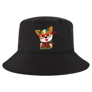 Happy Holidays Cute Corgi Dog Lover Cool Comfort Performance Bucket Hat