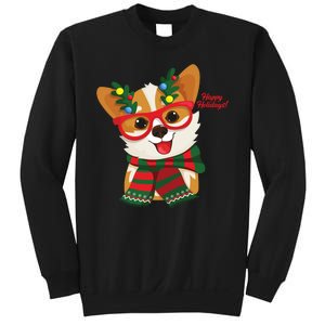 Happy Holidays Cute Corgi Dog Lover Sweatshirt