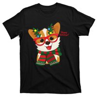 Happy Holidays Cute Corgi Dog Lover T-Shirt