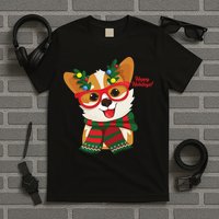 Happy Holidays Cute Corgi Dog Lover T-Shirt