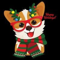 Happy Holidays Cute Corgi Dog Lover T-Shirt