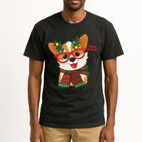 Happy Holidays Cute Corgi Dog Lover Tall T-Shirt