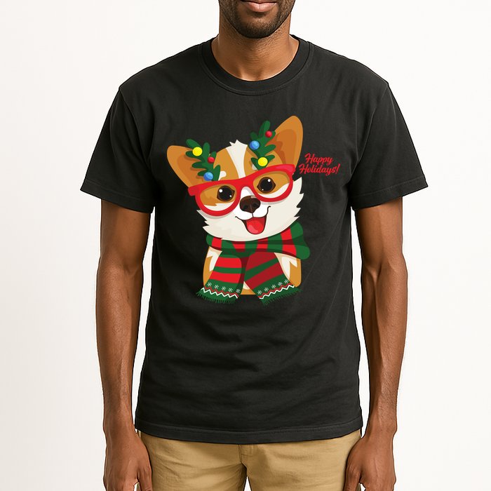 Happy Holidays Cute Corgi Dog Lover Tall T-Shirt
