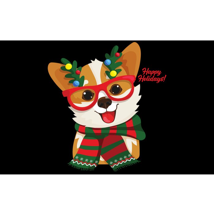 Happy Holidays Cute Corgi Dog Lover Bumper Sticker