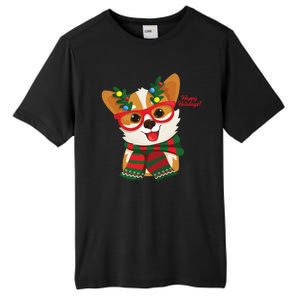 Happy Holidays Cute Corgi Dog Lover Tall Fusion ChromaSoft Performance T-Shirt