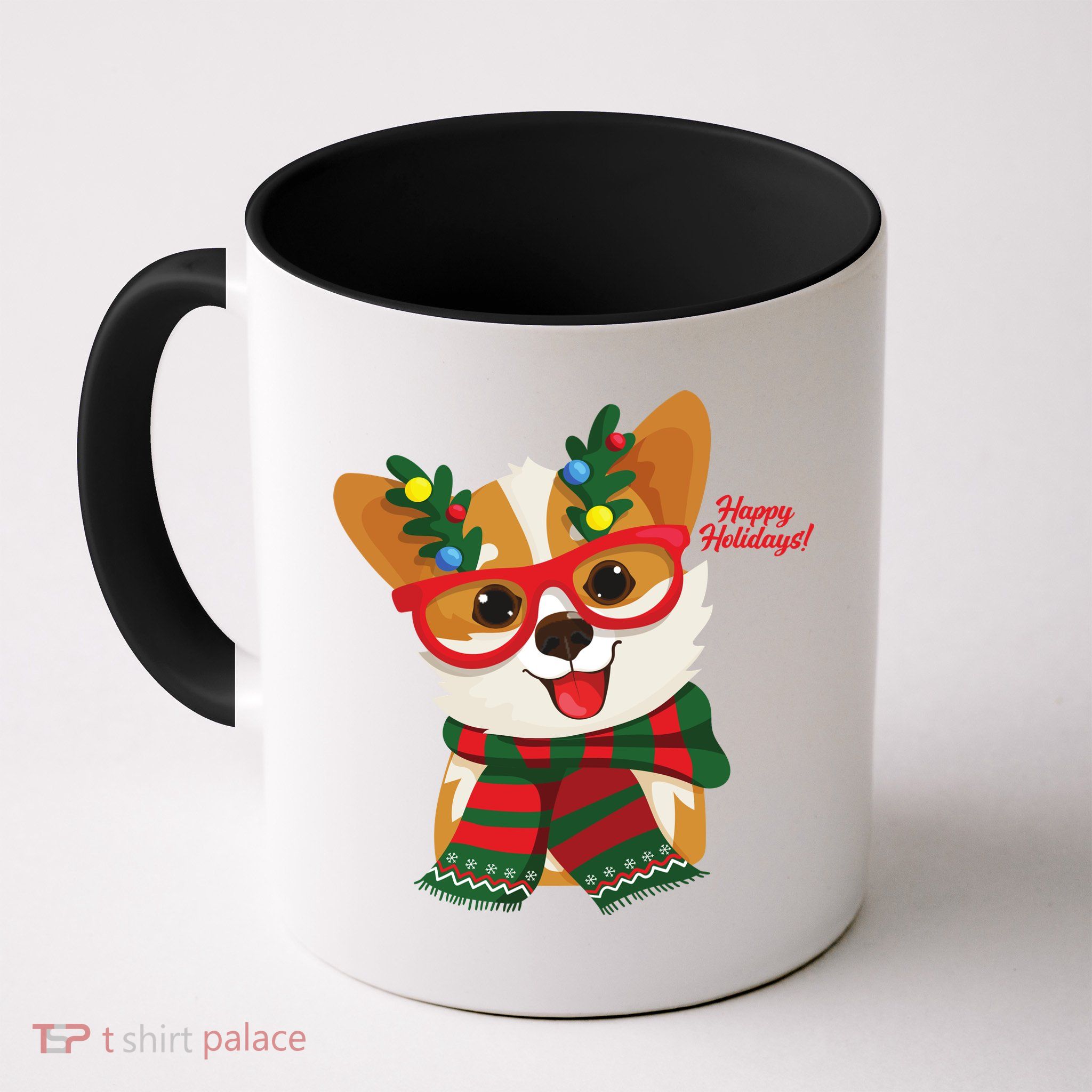 Happy Holidays Cute Corgi Dog Lover Mug