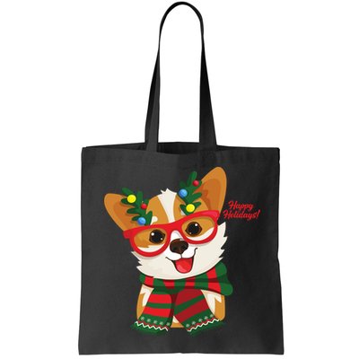 Happy Holidays Cute Corgi Dog Lover Bag