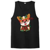 Happy Holidays Cute Corgi Dog Lover PosiCharge Competitor Tank