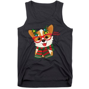 Happy Holidays Cute Corgi Dog Lover Tank Top