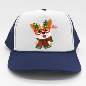 Happy Holidays Cute Corgi Dog Lover Trucker Hat