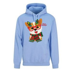 Happy Holidays Cute Corgi Dog Lover Unisex Surf Hoodie