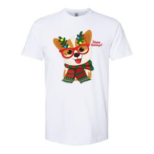 Happy Holidays Cute Corgi Dog Lover Softstyle CVC T-Shirt