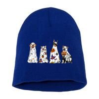 Happy Halloween Cute Ghost Dog Halloween Retro Spooky Season Great Gift Short Acrylic Beanie