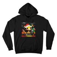 Happy Hallothanksmas Coffee Latte Halloween Thanksgiving Hoodie