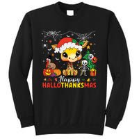 Happy Hallothanksmas Coffee Latte Halloween Thanksgiving Sweatshirt