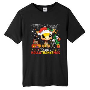 Happy Hallothanksmas Coffee Latte Halloween Thanksgiving Tall Fusion ChromaSoft Performance T-Shirt