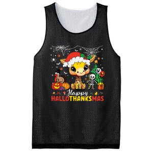 Happy Hallothanksmas Coffee Latte Halloween Thanksgiving Mesh Reversible Basketball Jersey Tank