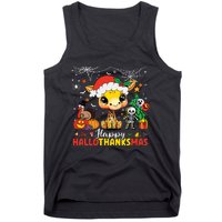 Happy Hallothanksmas Coffee Latte Halloween Thanksgiving Tank Top