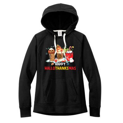 Happy Hallothanksmas Coffee Women's Fleece Hoodie