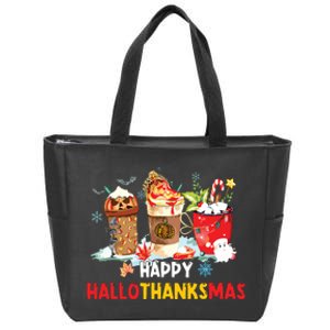 Happy Hallothanksmas Coffee Zip Tote Bag