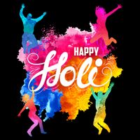 Happy Holi Celebrate South Asian Indian Hindu Festival 7-Panel Snapback Hat