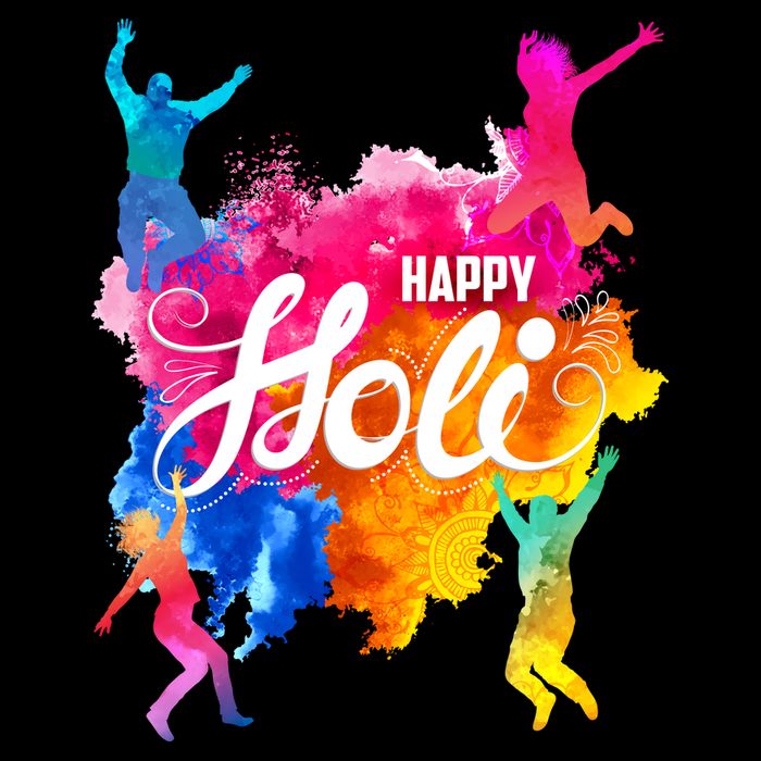 Happy Holi Celebrate South Asian Indian Hindu Festival 7-Panel Snapback Hat