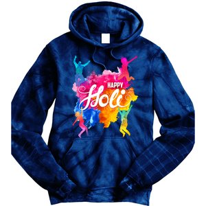 Happy Holi Celebrate South Asian Indian Hindu Festival Tie Dye Hoodie