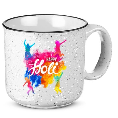 Happy Holi Celebrate South Asian Indian Hindu Festival 15oz Campfire Ceramic Mug