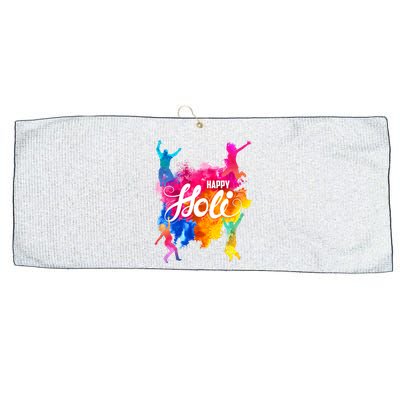 Happy Holi Celebrate South Asian Indian Hindu Festival Large Microfiber Waffle Golf Towel