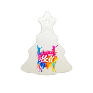 Happy Holi Celebrate South Asian Indian Hindu Festival Ceramic Tree Ornament