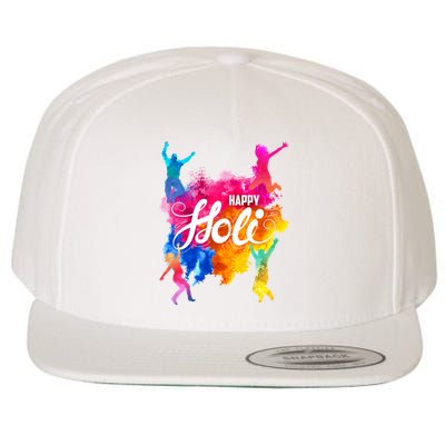 Happy Holi Celebrate South Asian Indian Hindu Festival Wool Snapback Cap